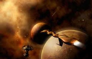 A pritty looking picture of VegaStrikes planets and stations.