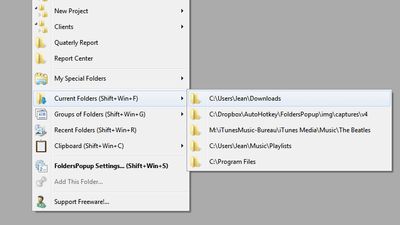 current folders
