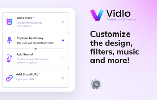 Customize the design, filters, music and more!