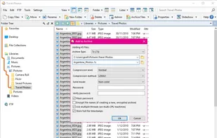 Adding selected files to a 7-Zip archive. Opus supports Zip, 7-Zip, RAR and many other archive formats.