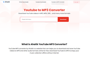 Download and save YouTube video to MP3 online for free. Ahatik YouTube to MP3 Converter supports various audio formats such as MP3 and M4A.