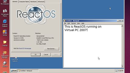 ReactOS screenshot 2