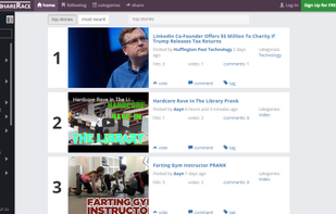 Landingpage with the view to almost all features as a visitor