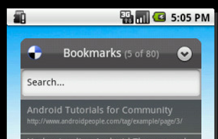 Bookmark home widget
