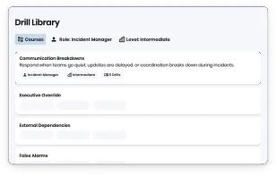Step 1: Select an incident drill