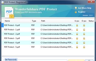Wonderfulshare PDF Protect Pro screenshot 1