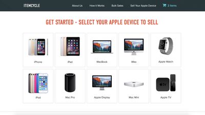 Select Apple device to sell