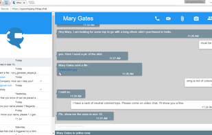 Multiple chats handled by a business.