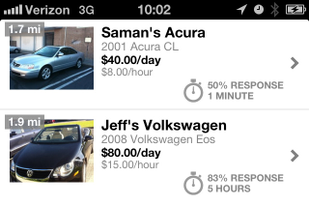 RelayRides screenshot 1