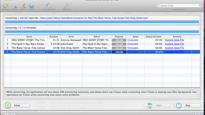 AudioBook to MP3 Converter for Mac screenshot 1