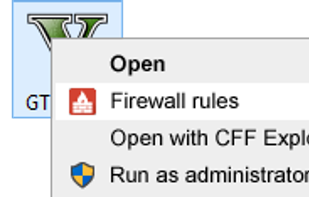 Right-click on a program to block or unblock its internet access.