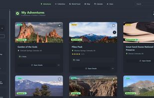 Adventure list page