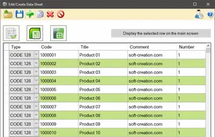 Edit/Create Data sheet