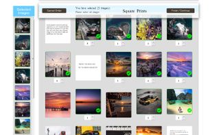 The photo selection process is clean and simple
