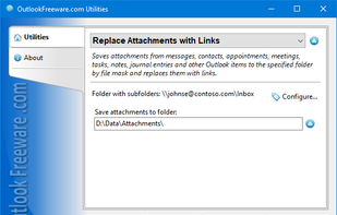 Replace Attachments with Links screenshot 1