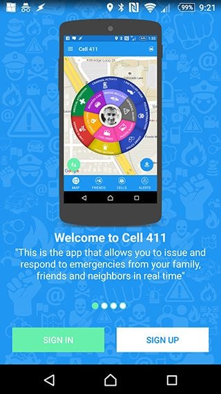 Cell 411 Can alert your friends neighbors and even emergency