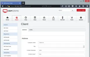 ISPConfig screenshot 2