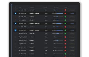 List of existing gaps for a ticker