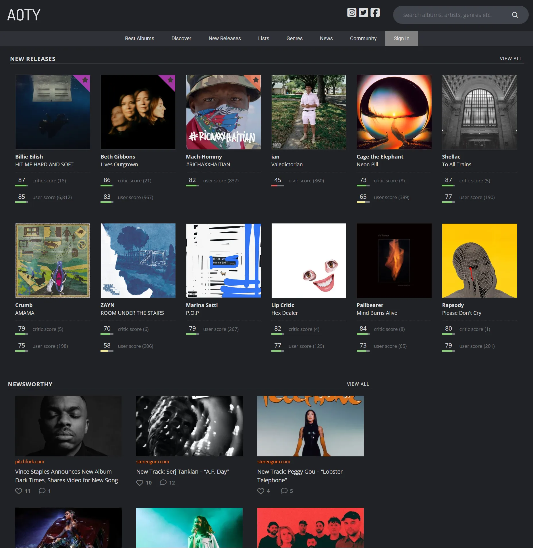 Album of The Year Alternatives Top 10 Music Discovery Services