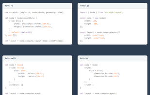 Stretch layout engine screenshot 1
