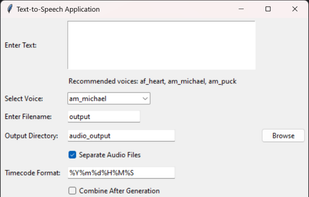 A Screenshot of the program window