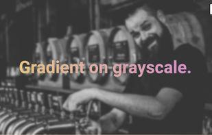 Gradient text on grayscale background