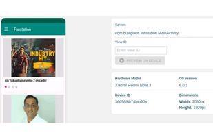 Mirror your app screen on to the dashboard to pin point the location for displaying your behavior cue.