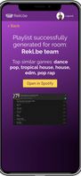 Generated playlist for a group of people using Spotify