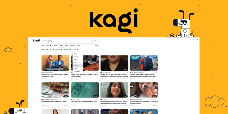 Kagi Search updates AI assistant with Claude 3.7 Sonnet and adds filter for TikTok videos image