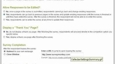 Collector Settings