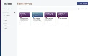 Select or modify contract templates from Lexagle's contract library
