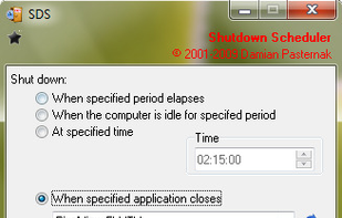 Main Window: Conditions