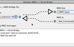 Hairless MIDI<->Serial Bridge screenshot 2