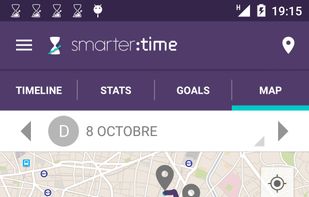 Map of daily movements.