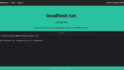 localhost.run screenshot 1