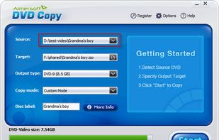 Aimersoft DVD Copy screenshot 1