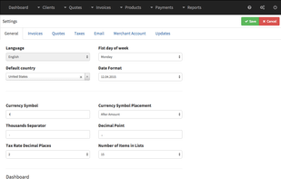InvoicePlane screenshot 2