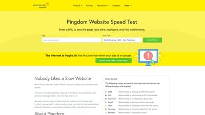 Pingdom Website Speed Test screenshot 1