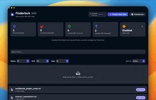 Finderlock screenshot 1