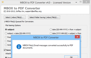 Trusted MBOX to PDF Converter