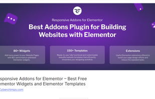 Responsive Addons for Elementor Plugin official WordPress profile page image.