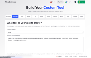 MicroEstimates screenshot 3