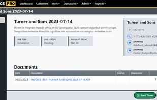 Viewing a job on desktop (a laptop/computer)