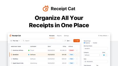 Organize all your receipts in one place