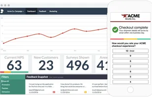 Ask Inline dashboard and mobile survey.