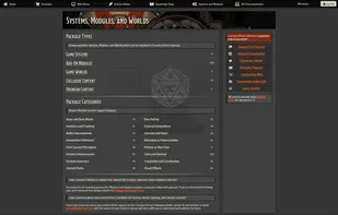 The modules page of the Foundry VTT website (as of Nov 2020)
