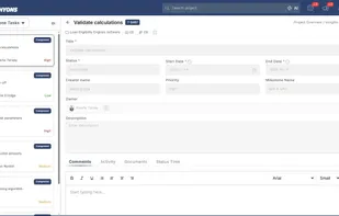 Techyons Projects gives teams a level of visibility that is rare in traditional tools. Each task
opens into a rich, detailed view that tells the complete story behind the work. Teams can
see who is responsible, how the task evolved, what comments were added, which files are
linked, how much time has been tracked, and which updates occurred across its timeline.