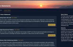 Vision management page