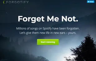 Forgotify screenshot 1