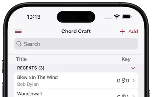 Add to your library of songs